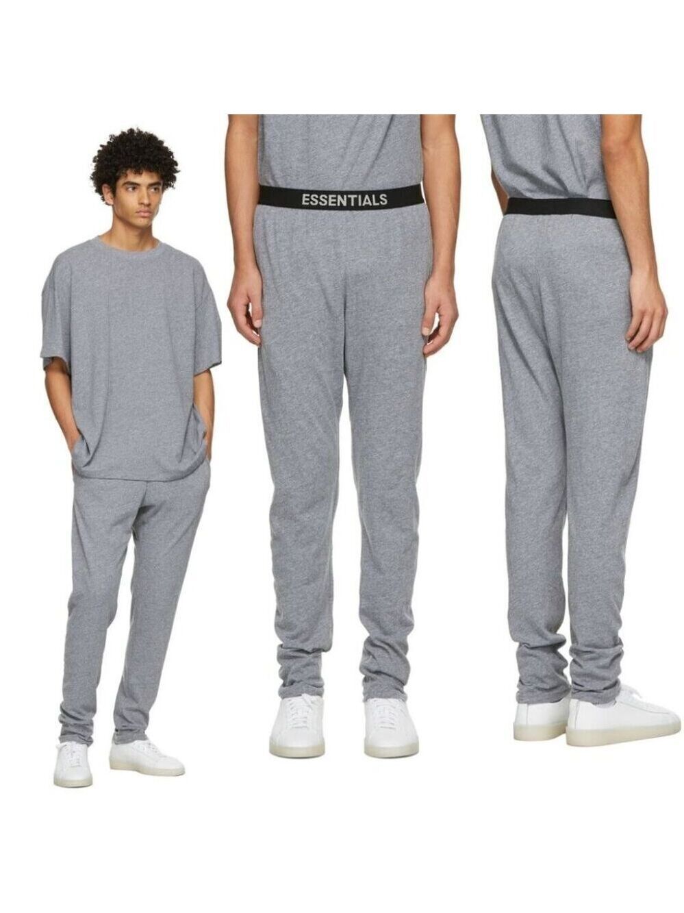 New Fear of God ESSENTIALS Grey Jersey Lounge Pants Size XXL